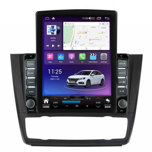 Navigatie dedicata cu Android BMW Seria 1 (E81 / E87) 2007 - 2013, 4GB RAM, Radio GPS Dual Zone, Touchscreen IPS 9.7" HD tip Tesla, Internet Wi-Fi si slot SIM 4G, Bluetooth, MirrorLink, USB, Waze