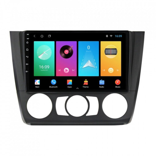 Navigatie dedicata cu Android BMW Seria 1 (E81 / E87) 2007 - 2013, clima manuala, 2GB RAM, Radio GPS Dual Zone, Display HD 9" Touchscreen, Internet Wi-Fi, Bluetooth, MirrorLink, USB, Waze