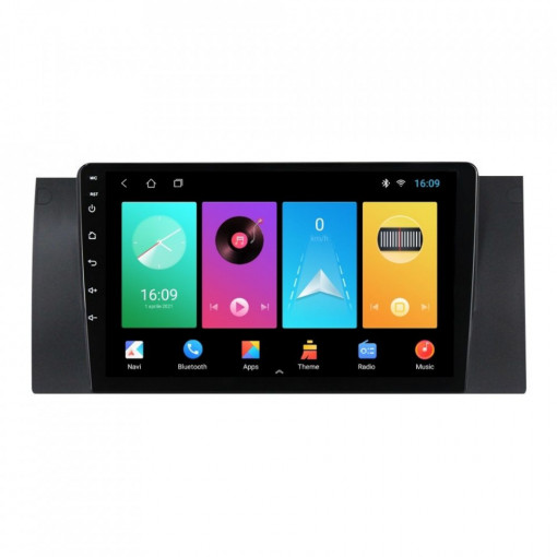 Navigatie dedicata cu Android BMW X5 (E53) 2000 - 2006, 1GB RAM, Radio GPS Dual Zone, Display HD 9" Touchscreen, Internet Wi-Fi, Bluetooth, MirrorLink, USB, Waze