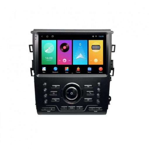 Navigatie dedicata cu Android Ford Mondeo V dupa 2014 cu navigatie originala, 1GB RAM, Radio GPS Dual Zone, Display HD IPS 9" Touchscreen, Internet Wi-Fi, Bluetooth, MirrorLink, USB, Waze