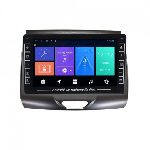 Navigatie dedicata cu Android Ford Ranger dupa 2015 cu navigatie originala, 1GB RAM, Radio GPS Dual Zone, Display HD IPS 8" Touchscreen, Internet Wi-Fi, Bluetooth, MirrorLink, USB, Waze