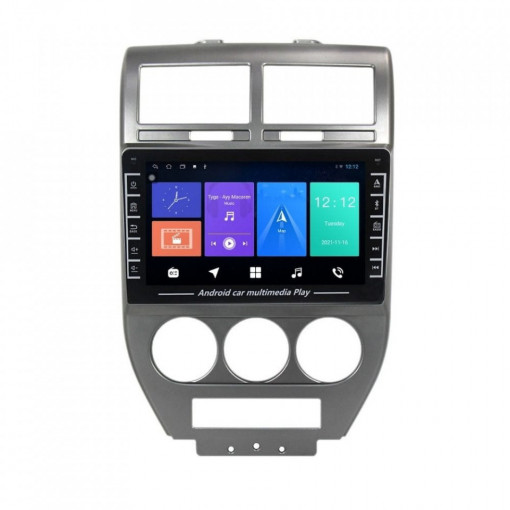 Navigatie dedicata cu Android Jeep Compass I 2006 - 2010, 1GB RAM, Radio GPS Dual Zone, Display HD IPS 8" Touchscreen, Internet Wi-Fi, Bluetooth, MirrorLink, USB, Waze