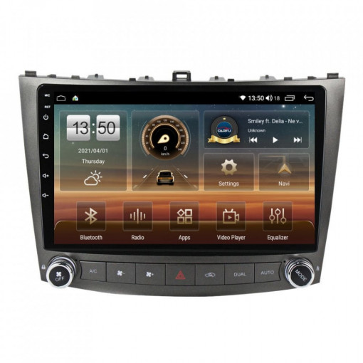 Navigatie dedicata cu Android Lexus IS 2005 - 2013, 4GB RAM, Radio GPS Dual Zone, Display HD IPS 10" Touchscreen, Internet Wi-Fi si slot SIM 4G, Bluetooth, MirrorLink, USB, Waze