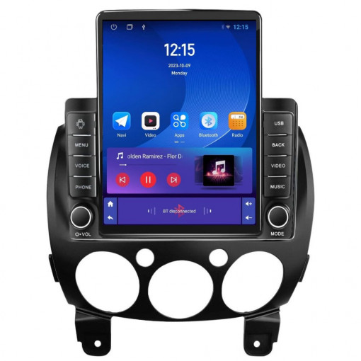 Navigatie dedicata cu Android Mazda 2 2007 - 2014, 1GB RAM, Radio GPS Dual Zone, Touchscreen IPS 9.7" HD tip Tesla, Internet Wi-Fi, Bluetooth, MirrorLink, USB