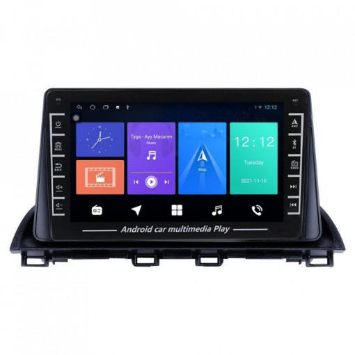 Navigatie dedicata cu Android Mazda 3 2013 - 2019, 1GB RAM, Radio GPS Dual Zone, Display HD IPS 8" Touchscreen, Internet Wi-Fi, Bluetooth, MirrorLink, USB, Waze