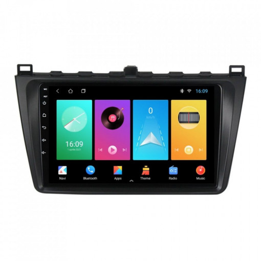 Navigatie dedicata cu Android Mazda 6 2008 - 2013, 2GB RAM, Radio GPS Dual Zone, Display HD 9" Touchscreen, Internet Wi-Fi, Bluetooth, MirrorLink, USB, Waze