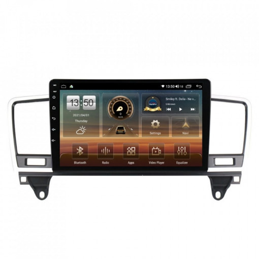 Navigatie dedicata cu Android Mercedes GL-Class GL X166 2012 - 2015, 8GB RAM, Radio GPS Dual Zone, Display HD IPS 9" Touchscreen, Internet Wi-Fi si slot SIM 4G, Bluetooth, MirrorLink, USB, Waze