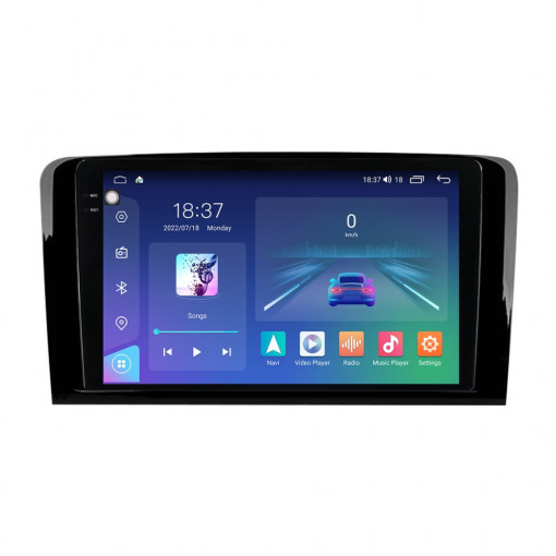 Navigatie dedicata cu Android Mercedes M-Class ML W164 2005 - 2012, 4GB RAM, Radio GPS Dual Zone, Display 2K QLED 9.5" Touchscreen, Internet Wi-Fi si slot SIM 4G, Bluetooth, MirrorLink, USB, Waze