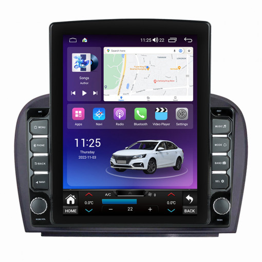 Navigatie dedicata cu Android Mercedes SL R230 2001 - 2012, 4GB RAM, Radio GPS Dual Zone, Touchscreen IPS 9.7" HD tip Tesla, Internet Wi-Fi si slot SIM 4G, Bluetooth, MirrorLink, USB, Waze