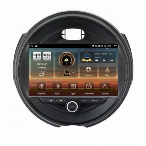 Navigatie dedicata cu Android Mini Clubman (F54) 2015 - 2020, 4GB RAM, Radio GPS Dual Zone, Display HD IPS 9" Touchscreen, Internet Wi-Fi si slot SIM 4G, Bluetooth, MirrorLink, USB, Waze