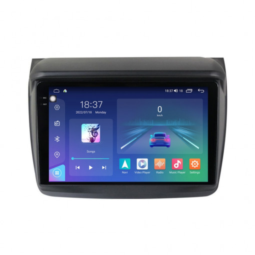 Navigatie dedicata cu Android Mitsubishi L200 2005 - 2015, 8GB RAM, Radio GPS Dual Zone, Display 2K QLED 9.5" Touchscreen, Internet Wi-Fi si slot SIM 4G, Bluetooth, MirrorLink, USB, Waze
