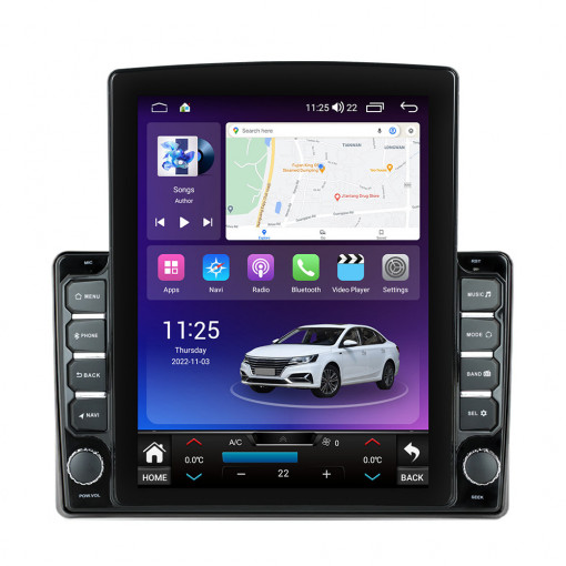 Navigatie dedicata cu Android Mitsubishi L200 dupa 2015, 4GB RAM, Radio GPS Dual Zone, Touchscreen IPS 9.7" HD tip Tesla, Internet Wi-Fi si slot SIM 4G, Bluetooth, MirrorLink, USB, Waze