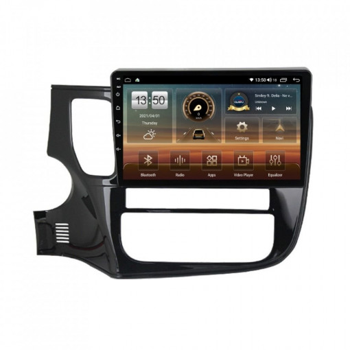 Navigatie dedicata cu Android Mitsubishi Outlander III 2012 - 2019, 4GB RAM, Radio GPS Dual Zone, Display HD IPS 10" Touchscreen, Internet Wi-Fi si slot SIM 4G, Bluetooth, MirrorLink, USB, Waze