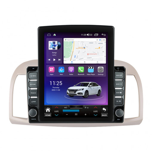 Navigatie dedicata cu Android Nissan Micra III 2003 - 2010, 8GB RAM, Radio GPS Dual Zone, Touchscreen IPS 9.7" HD tip Tesla, Internet Wi-Fi si slot SIM 4G, Bluetooth, MirrorLink, USB, Waze