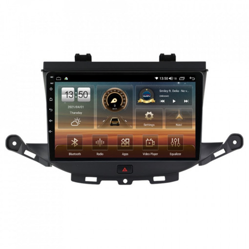 Navigatie dedicata cu Android Opel Astra K 2015 - 2021 hatchback, 4GB RAM, Radio GPS Dual Zone, Display HD IPS 9" Touchscreen, Internet Wi-Fi si slot SIM 4G, Bluetooth, MirrorLink, USB, Waze