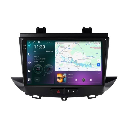 Navigatie dedicata cu Android Opel Crossland X 2017 - 2021, 12GB RAM, Radio GPS Dual Zone, Display 2K QLED 9.5" Touchscreen, Internet Wi-Fi si slot SIM 4G, Bluetooth, MirrorLink, USB