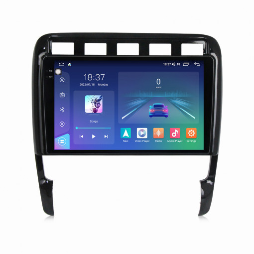 Navigatie dedicata cu Android Porsche Cayenne 2002 - 2010, 4GB RAM, Radio GPS Dual Zone, Display 2K QLED 9.5" Touchscreen, Internet Wi-Fi si slot SIM 4G, Bluetooth, MirrorLink, USB