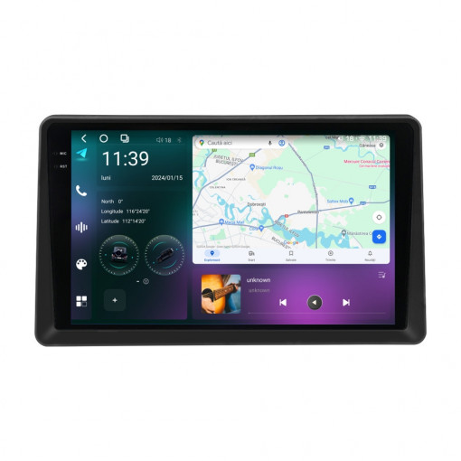 Navigatie dedicata cu Android Renault Express dupa 2021, 12GB RAM, Radio GPS Dual Zone, Display 2K QLED 9.5" Touchscreen, Internet Wi-Fi si slot SIM 4G, Bluetooth, MirrorLink, USB