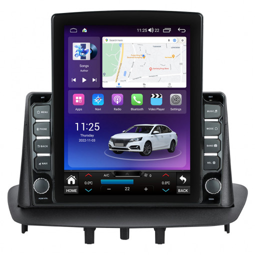 Navigatie dedicata cu Android Renault Megane III 2009 - 2016, 8GB RAM, Radio GPS Dual Zone, Touchscreen IPS 9.7" HD tip Tesla, Internet Wi-Fi si slot SIM 4G, Bluetooth, MirrorLink, USB, Waze