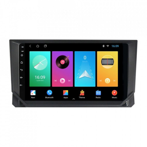 Navigatie dedicata cu Android Seat Arona 2017 - 2021, 1GB RAM, Radio GPS Dual Zone, Display HD IPS 9" Touchscreen, Internet Wi-Fi, Bluetooth, MirrorLink, USB