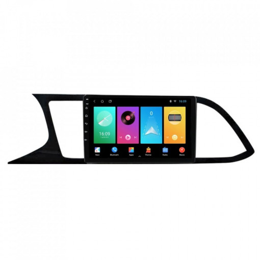 Navigatie dedicata cu Android Seat Leon 5F 2013 - 2020, 2GB RAM, Radio GPS Dual Zone, Display HD IPS 9" Touchscreen, Internet Wi-Fi, Bluetooth, MirrorLink, USB, Waze