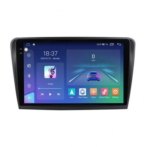 Navigatie dedicata cu Android Skoda Superb II 2008 - 2015, 4GB RAM, Radio GPS Dual Zone, Display 2K QLED 10.36" Touchscreen, Internet Wi-Fi si slot SIM 4G, Bluetooth, MirrorLink, USB
