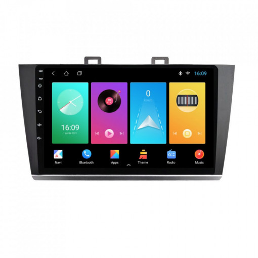 Navigatie dedicata cu Android Subaru Outback / Legacy 2014 - 2019, 1GB RAM, Radio GPS Dual Zone, Display HD 9" Touchscreen, Internet Wi-Fi, Bluetooth, MirrorLink, USB, Waze