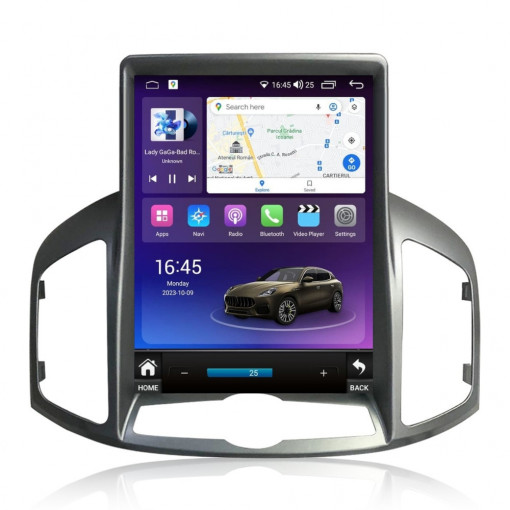 Navigatie dedicata cu Android tip tesla Chevrolet Captiva 2011 - 2016, 4GB RAM, Radio GPS Dual Zone, Touchscreen IPS 9.7" HD, Internet Wi-Fi si slot SIM 4G, Bluetooth, MirrorLink, USB, Waze