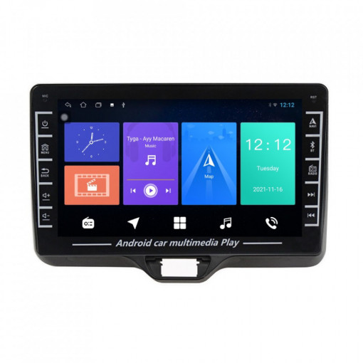 Navigatie dedicata cu Android Toyota Yaris P21 dupa 2020, 1GB RAM, Radio GPS Dual Zone, Display HD IPS 8" Touchscreen, Internet Wi-Fi, Bluetooth, MirrorLink, USB, Waze