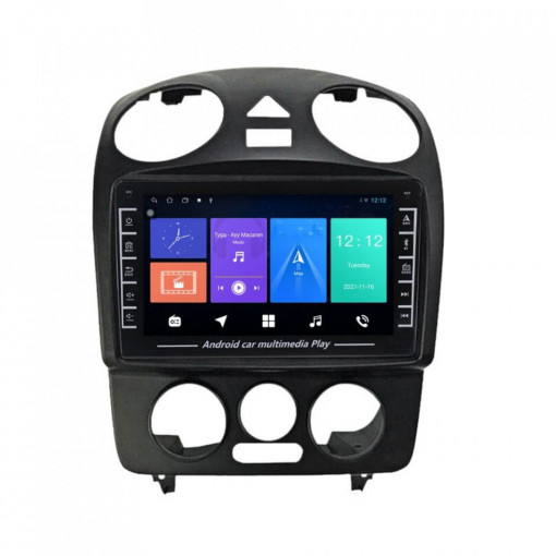 Navigatie dedicata cu Android VW New Beetle 1998 - 2011, 1GB RAM, Radio GPS Dual Zone, Display HD IPS 8" Touchscreen, Internet Wi-Fi, Bluetooth, MirrorLink, USB, Waze