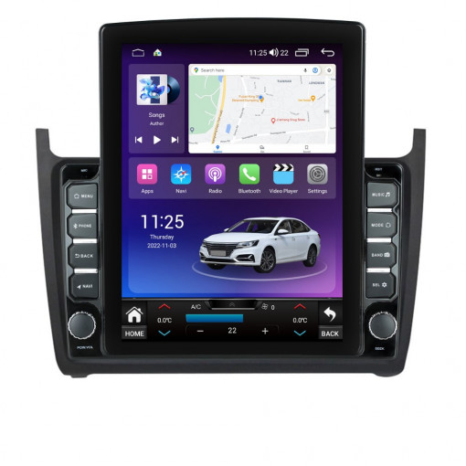 Navigatie dedicata cu Android VW Polo 6R 2009 - 2018, 4GB RAM, Radio GPS Dual Zone, Touchscreen IPS 9.7" HD tip Tesla, Internet Wi-Fi si slot SIM 4G, Bluetooth, MirrorLink, USB, Waze