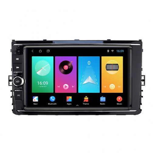 Navigatie dedicata cu Android VW Transporter / Caravelle dupa 2020, 1GB RAM, Radio GPS Dual Zone, Display HD 9'' Touchscreen, Internet Wi-Fi, Bluetooth, MirrorLink, USB, Waze