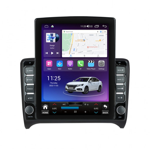Navigatie dedicata cu Android Audi TT 2006 - 2015, 8GB RAM, Radio GPS Dual Zone, Touchscreen IPS 9.7" HD tip Tesla, Internet Wi-Fi si slot SIM 4G, Bluetooth, MirrorLink, USB, Waze