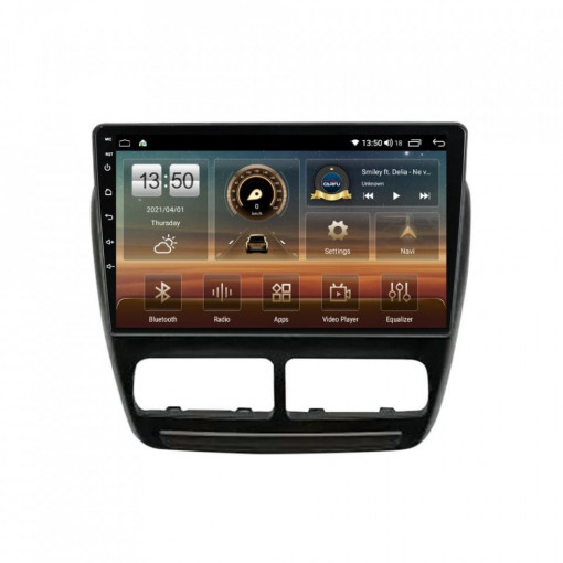 Navigatie dedicata cu Android Fiat Doblo 2010 - 2015, 8GB RAM, Radio GPS Dual Zone, Display HD QLED 10" Touchscreen, Internet Wi-Fi si slot SIM 4G, Bluetooth, MirrorLink, USB