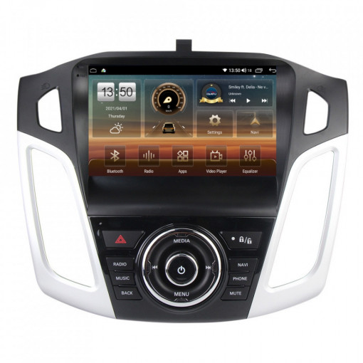 Navigatie dedicata cu Android Ford Focus III 2011 - 2018, 8GB RAM, Radio GPS Dual Zone, Display HD IPS 9" Touchscreen, Internet Wi-Fi si slot SIM 4G, Bluetooth, MirrorLink, USB, Waze