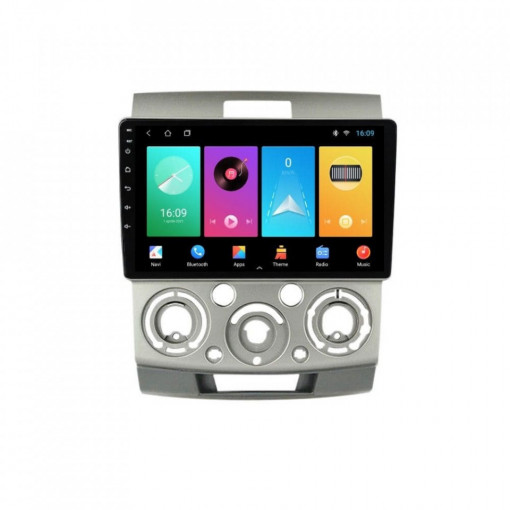 Navigatie dedicata cu Android Ford Ranger 2005 - 2011, 1GB RAM, Radio GPS Dual Zone, Display HD IPS 9" Touchscreen, Internet Wi-Fi, Bluetooth, MirrorLink, USB, Waze