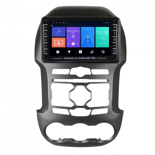 Navigatie dedicata cu Android Ford Ranger 2011 - 2015, 1GB RAM, Radio GPS Dual Zone, Display HD IPS 8" Touchscreen, Internet Wi-Fi, Bluetooth, MirrorLink, USB, Waze