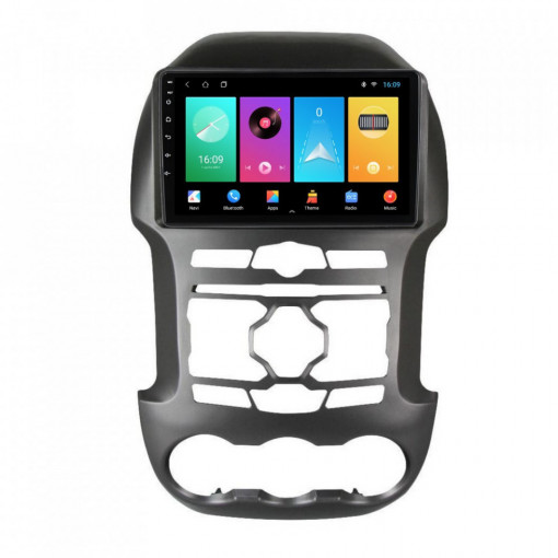 Navigatie dedicata cu Android Ford Ranger 2011 - 2015, 1GB RAM, Radio GPS Dual Zone, Display HD 9" Touchscreen, Internet Wi-Fi, Bluetooth, MirrorLink, USB, Waze