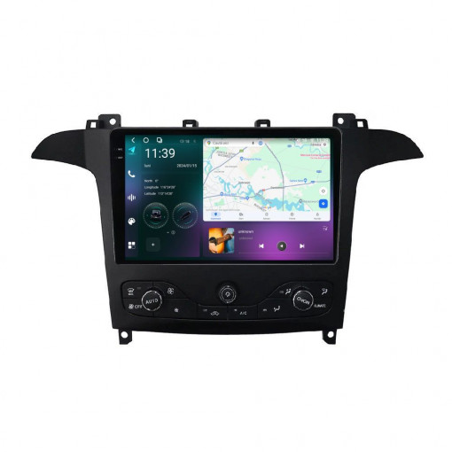 Navigatie dedicata cu Android Ford S-Max I / Galaxy II 2006 - 2015 cu navigatie originala, 12GB RAM, Radio GPS Dual Zone, Display 2K QLED 9.5" Touchscreen, Internet Wi-Fi si slot SIM 4G, Bluetooth, MirrorLink, USB