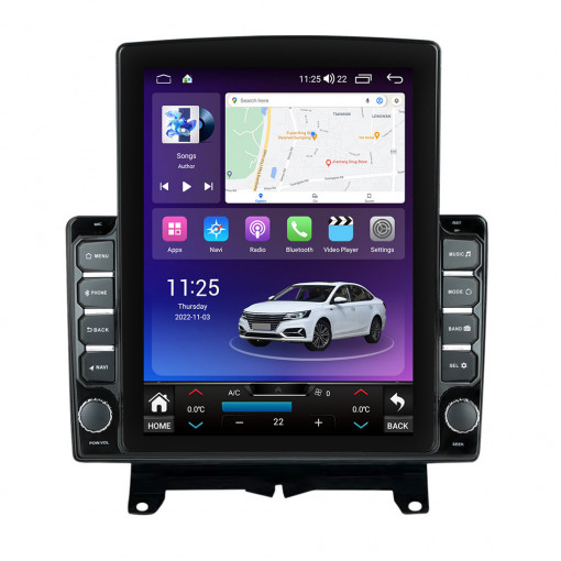 Navigatie dedicata cu Android Land Rover Range Rover Sport I 2005 - 2009, 4GB RAM, Radio GPS Dual Zone, Touchscreen IPS 9.7" HD tip Tesla, Internet Wi-Fi si slot SIM 4G, Bluetooth, MirrorLink, USB, Waze