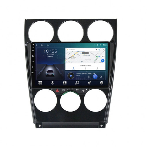 Navigatie dedicata cu Android Mazda 6 2002 - 2008, 2GB RAM, Radio GPS Dual Zone, Display HD QLED 9" Touchscreen, Internet Wi-Fi si slot SIM 4G, Bluetooth, MirrorLink, USB
