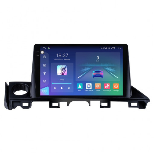 Navigatie dedicata cu Android Mazda 6 2015 - 2018, 4GB RAM, Radio GPS Dual Zone, Display 2K QLED 9.5" Touchscreen, Internet Wi-Fi si slot SIM 4G, Bluetooth, MirrorLink, USB
