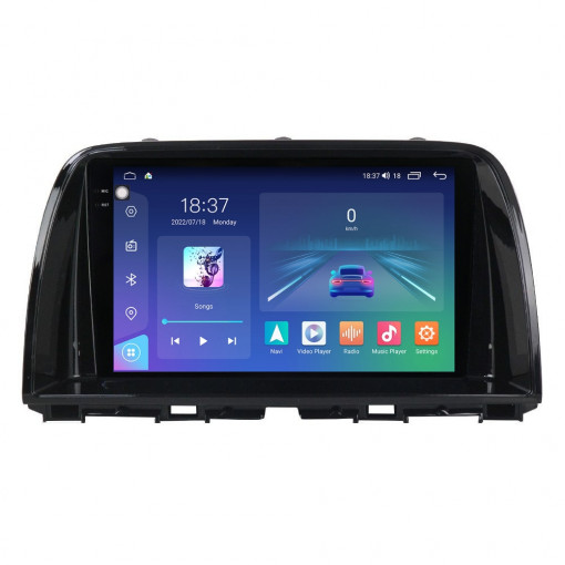 Navigatie dedicata cu Android Mazda CX-5 2011 - 2017, 4GB RAM, Radio GPS Dual Zone, Display 2K QLED 9.5" Touchscreen, Internet Wi-Fi si slot SIM 4G, Bluetooth, MirrorLink, USB