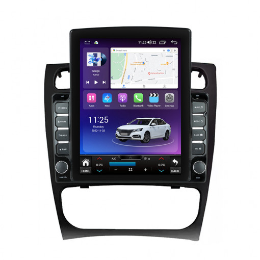 Navigatie dedicata cu Android Mercedes C-Class W203 2000 - 2004, 4GB RAM, Radio GPS Dual Zone, Touchscreen IPS 9.7" HD tip Tesla, Internet Wi-Fi si slot SIM 4G, Bluetooth, MirrorLink, USB, Waze