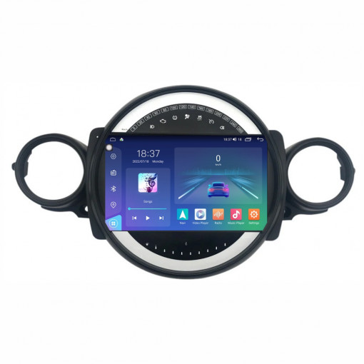 Navigatie dedicata cu Android Mini Cooper / One (R56, R57, R58, R59) 2006 - 2015, 4GB RAM, Radio GPS Dual Zone, Display 2K QLED 9.5" Touchscreen, Internet Wi-Fi si slot SIM 4G, Bluetooth, MirrorLink, USB