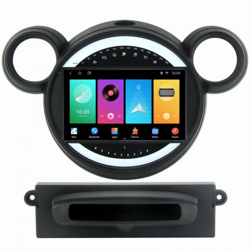 Navigatie dedicata cu Android Mini Countryman / Paceman (R60, R61) 2010 - 2017, 1GB RAM, Radio GPS Dual Zone, Display HD 9" Touchscreen, Internet Wi-Fi, Bluetooth, MirrorLink, USB, Waze