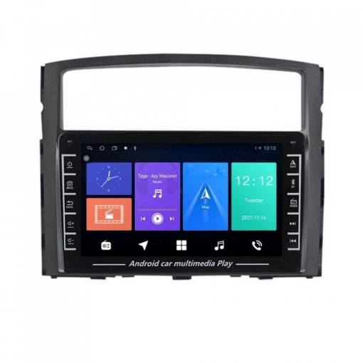 Navigatie dedicata cu Android Mitsubishi Pajero IV 2006 - 2018, 1GB RAM, Radio GPS Dual Zone, Display HD IPS 8" Touchscreen, Internet Wi-Fi, Bluetooth, MirrorLink, USB, Waze