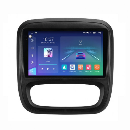Navigatie dedicata cu Android Opel Vivaro B 2014 - 2019, 4GB RAM, Radio GPS Dual Zone, Display 2K QLED 9.5" Touchscreen, Internet Wi-Fi si slot SIM 4G, Bluetooth, MirrorLink, USB, Waze