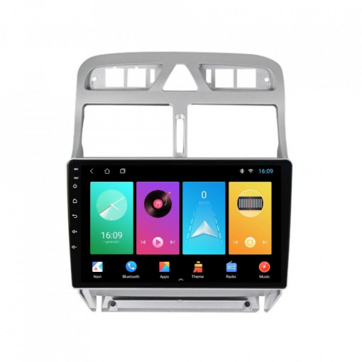 Navigatie dedicata cu Android Peugeot 307 2000 - 2013, 1GB RAM, Radio GPS Dual Zone, Display HD 9" Touchscreen, Internet Wi-Fi, Bluetooth, MirrorLink, USB, Waze