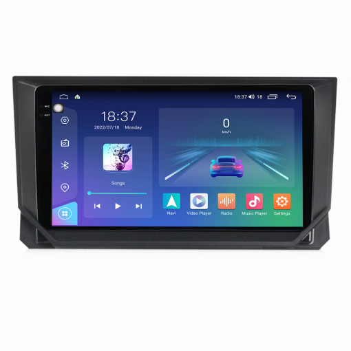 Navigatie dedicata cu Android Seat Ibiza V 2017 - 2022, 4GB RAM, Radio GPS Dual Zone, Display 2K QLED 9.5" Touchscreen, Internet Wi-Fi si slot SIM 4G, Bluetooth, MirrorLink, USB, Waze
